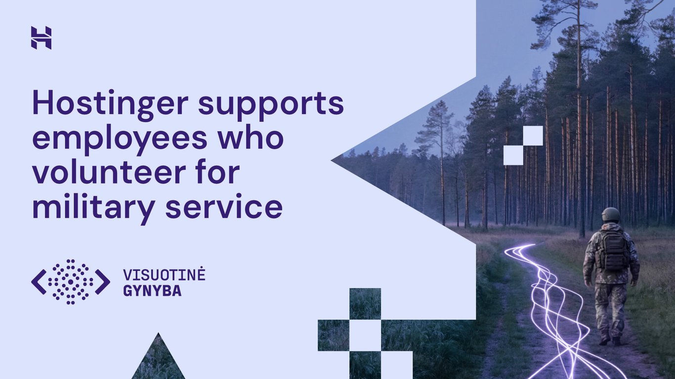 Hostinger to financially support employees who volunteer for military service