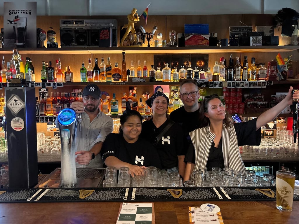 Navy team conquering a bar