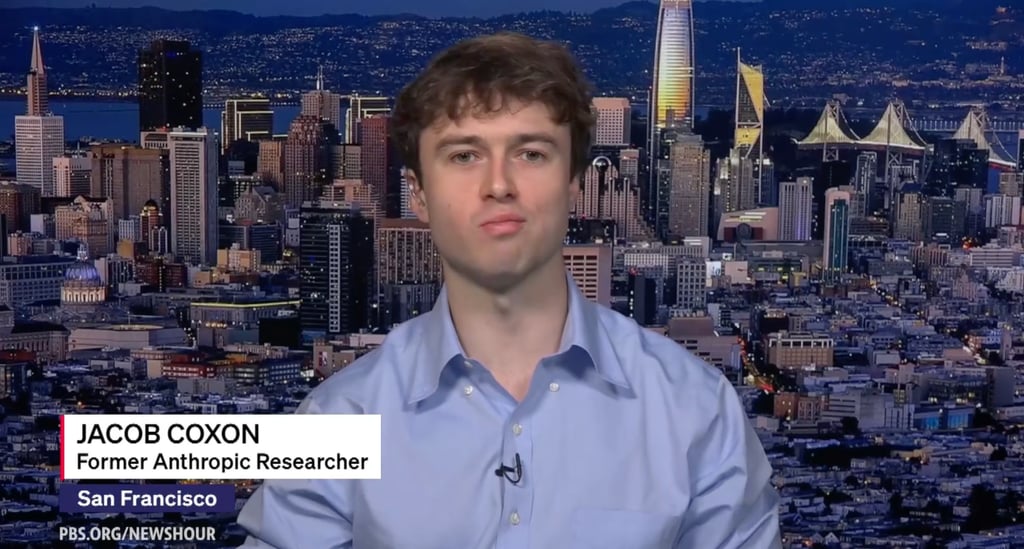 Jacob Coxon on PBS NewsHour interview