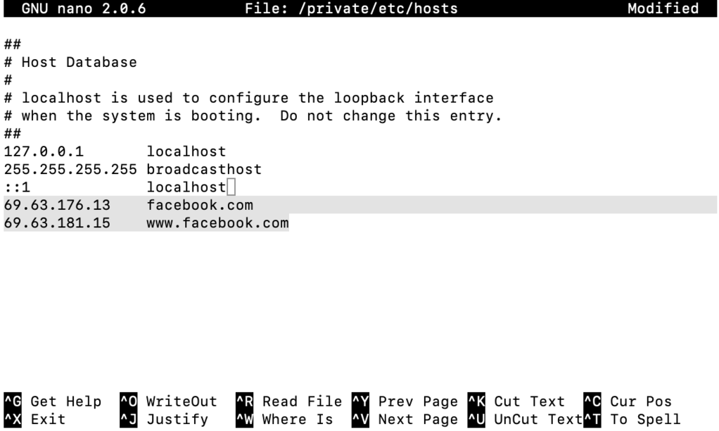 Archivo hosts en Mac