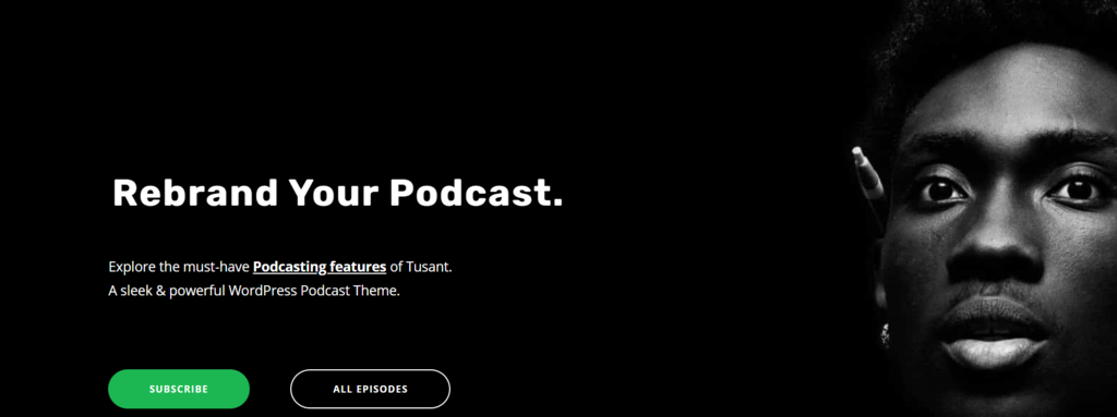 P&aacute;gina del tema de WordPress Tusant