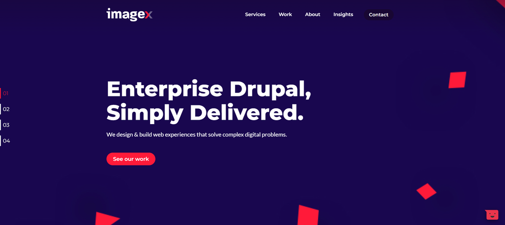 Sitio web de ImageX