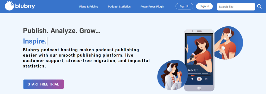 Hosting para podcast Blubrry