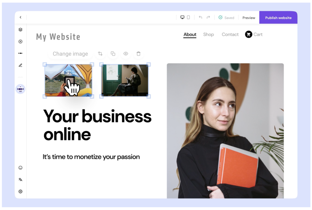 Creador de páginas web de Hostinger