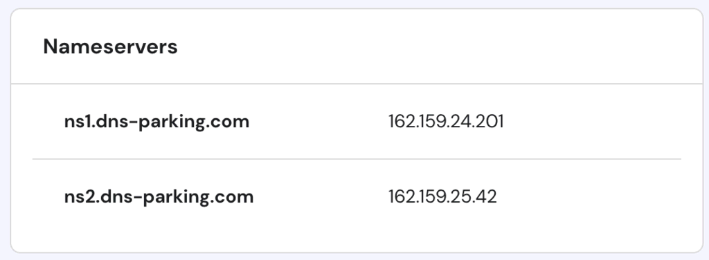 Servidores de nombres en hPanel