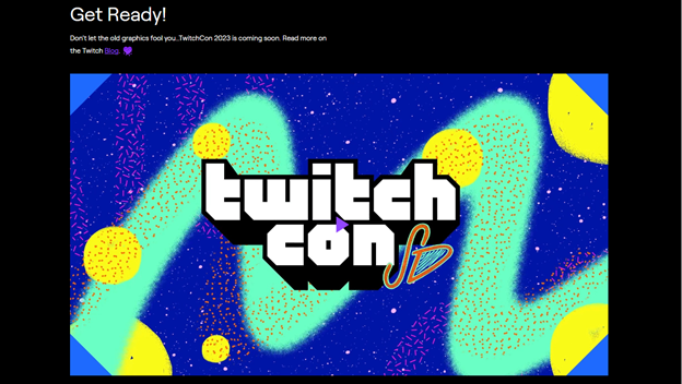 Página de inicio de TwitchCon