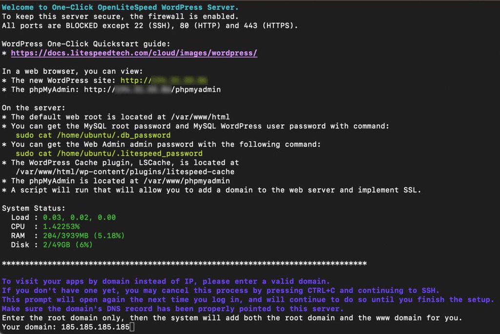 Script interactivo de OpenLiteSpeed.