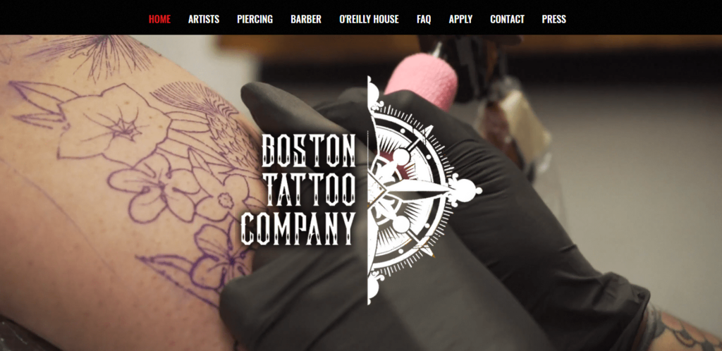 P&aacute;gina principal de Boston Tattoo Company