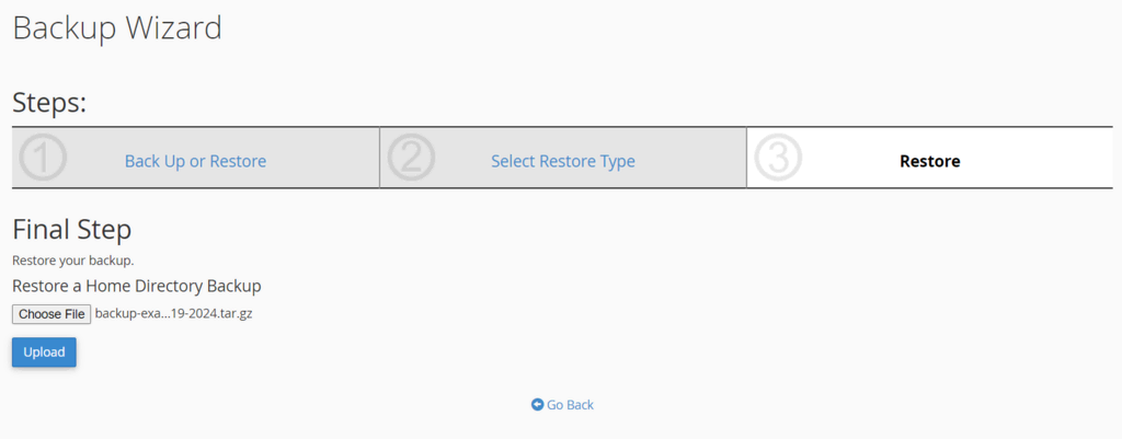 Paso final de migración web en cPanel