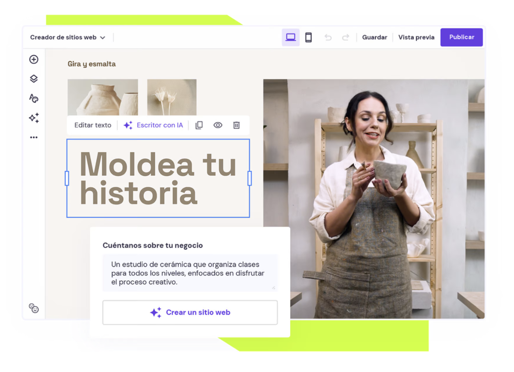 P&aacute;gina web de Hostinger