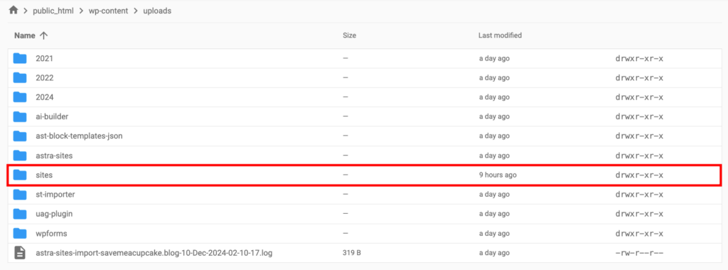 サブサイトからアップロードされたファイルを保存するフォルダの場所