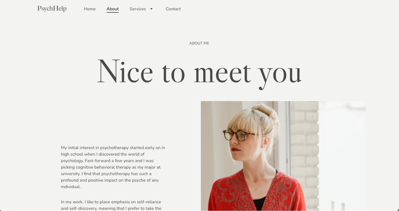 プロフィールページ例