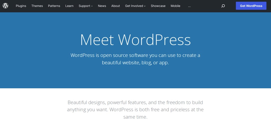 WordPress.orgのウェブサイト