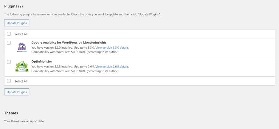 プラグイン更新