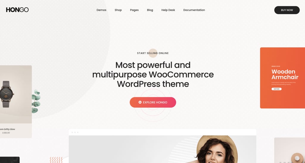 Hongo：汎用性の高いWooCommerceテーマを探しているeコマースストアのためのWooCommerceテーマ