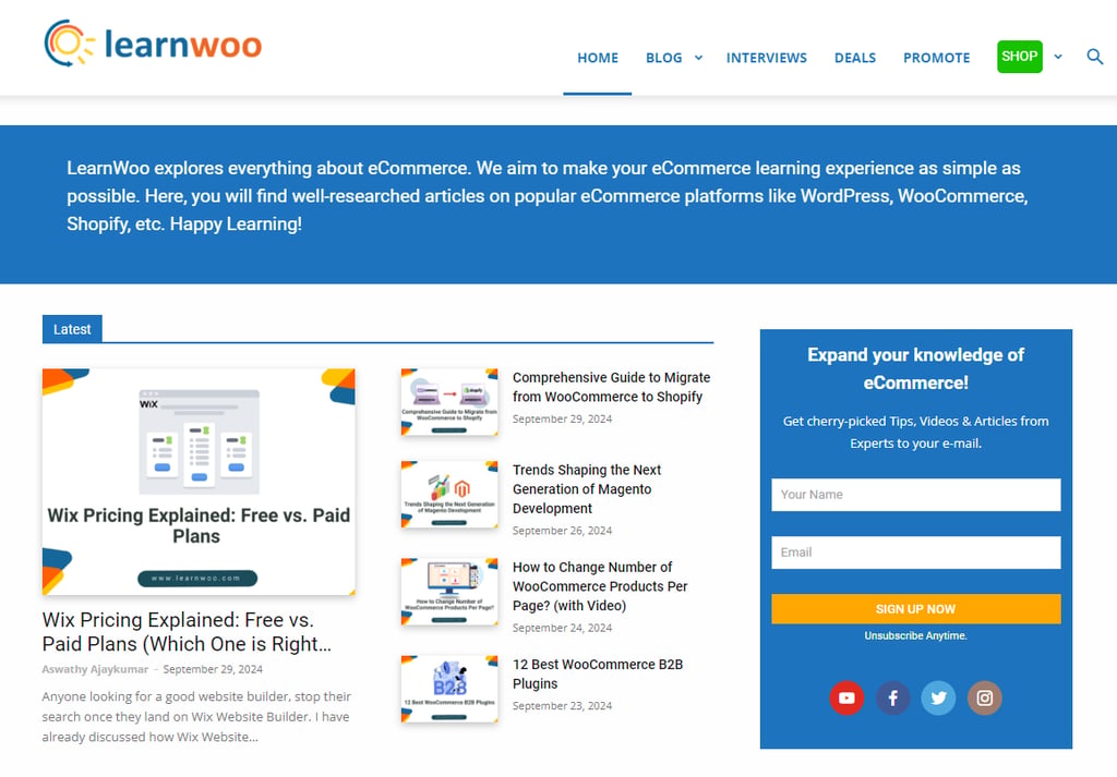 LearnWooのホームページ