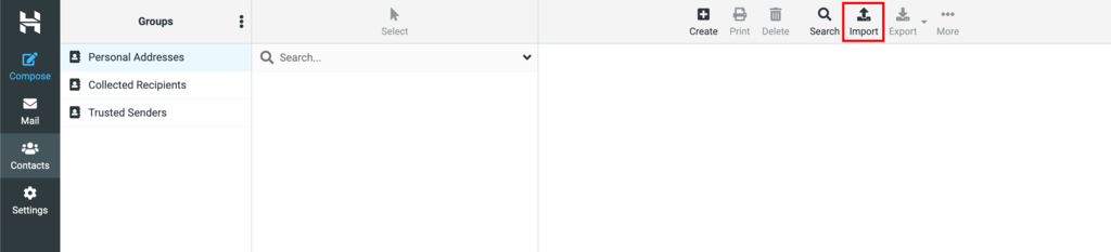 Hostinger Webメールダッシュボード