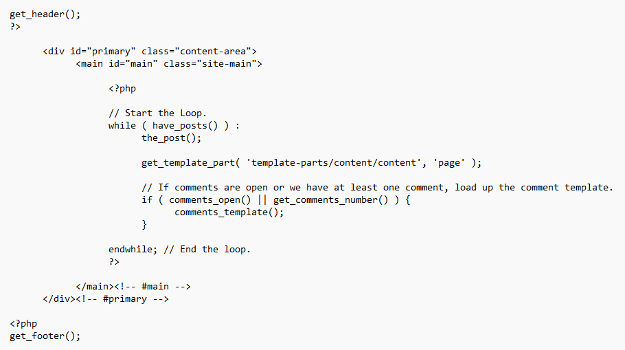 デフォルトのpage.phpファイル