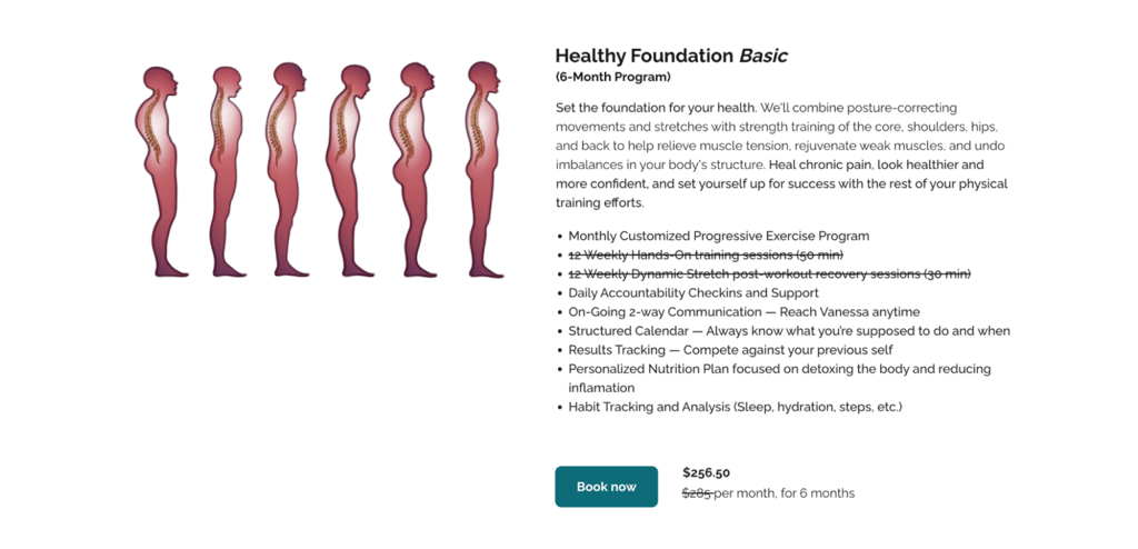 Heal U FitnessのHealthy Foundationプランの詳細