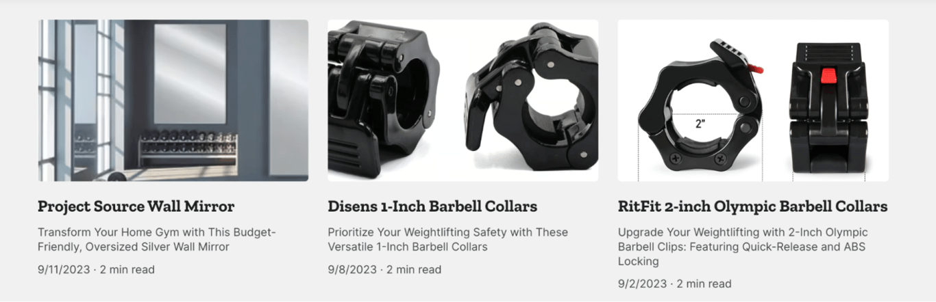 Home Gym Fixの商品ページ