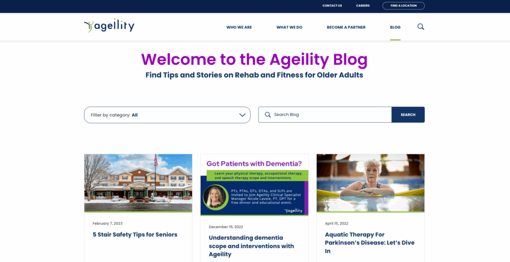 Ageilityブログ内のコンテンツセクション