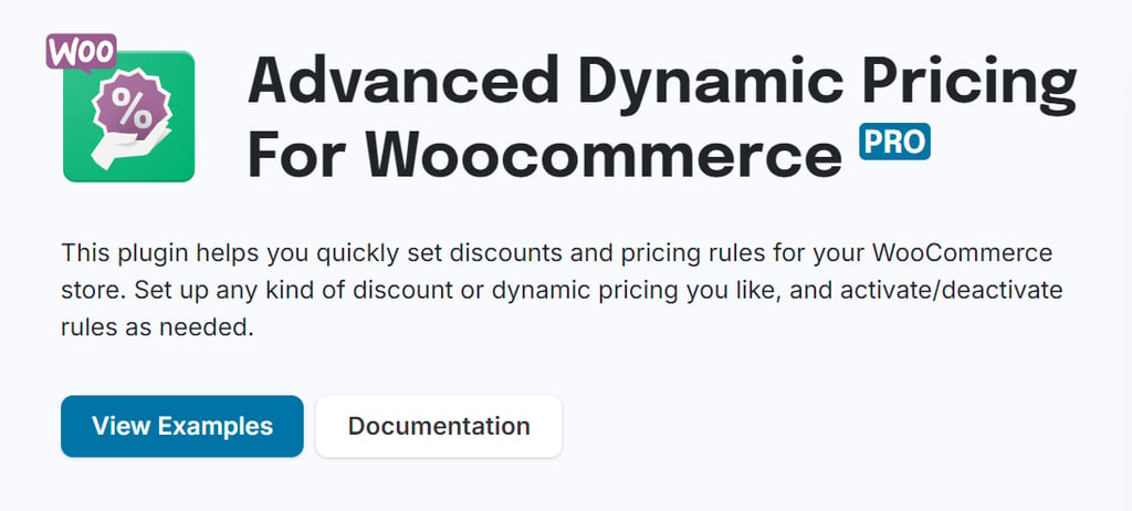 WooCommerce向けAdvanced Dynamic Pricingのランディングページ