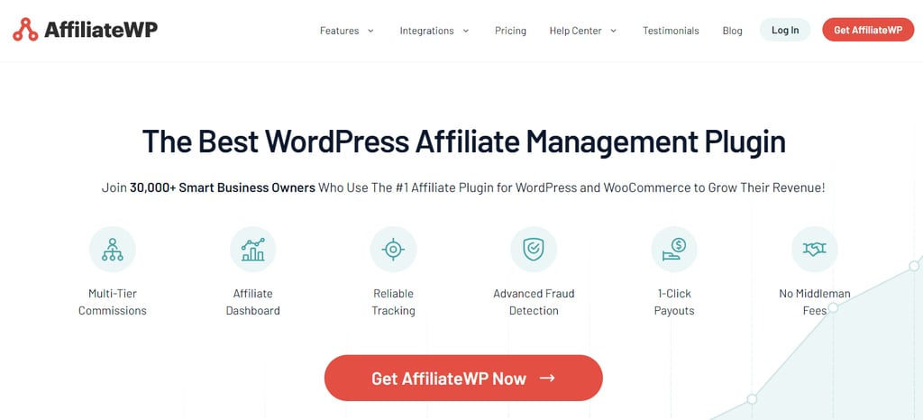AffiliateWPプラグインのランディングページ