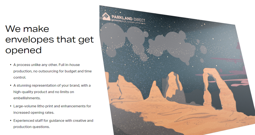 Parkland Directが商品を紹介しメリットをわかりやすく説明