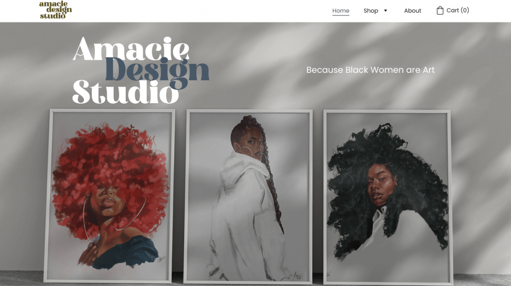 Amacie Design StudioのWebサイト
