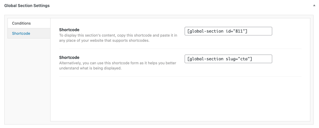 Public Opinion Global Section settings