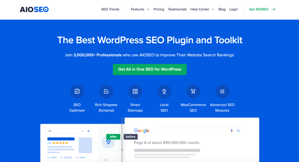 AIOSEO homepage