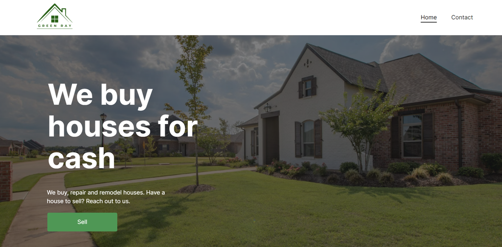 The homepage of Green Ray