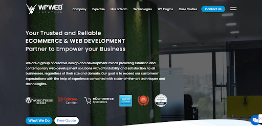 WPWeb website