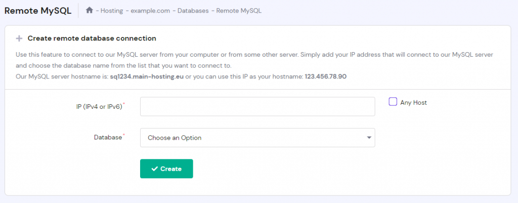 phpMyAdmin database closeup