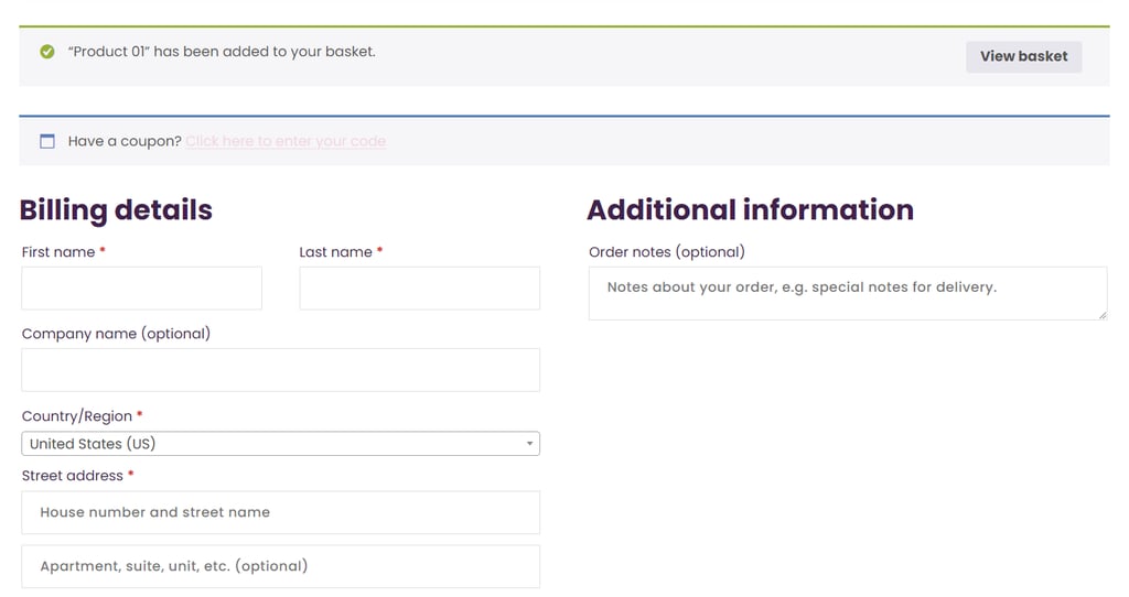 WooCommerce direct checkout via manual link