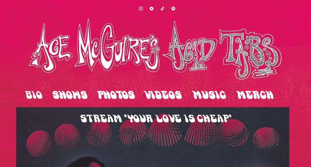 Ace McGuires Acid Tabs homepage