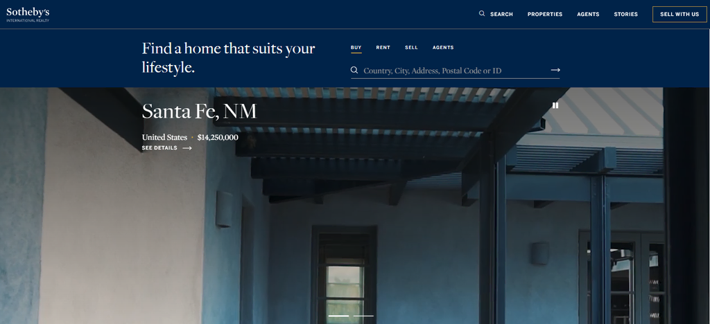 Sotheby's homepage
