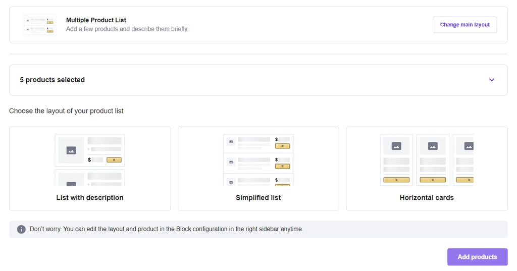 The multiple product list display layouts on Hostinger Amazon Affiliate Connector plugin