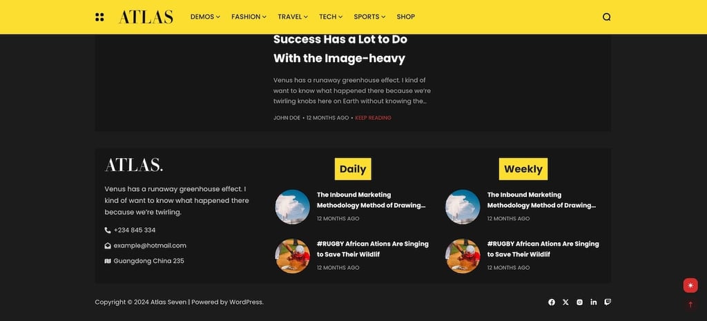 Atlas dark mode