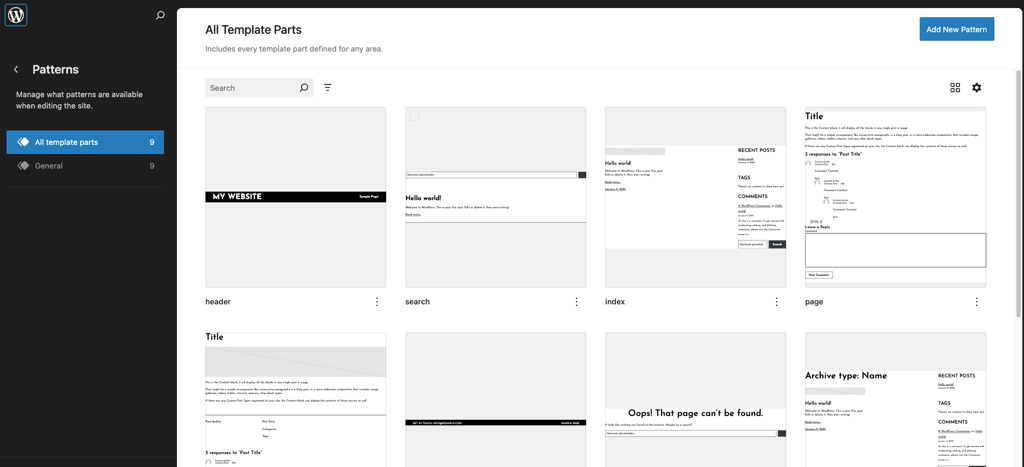 Martanda patterns in WordPress