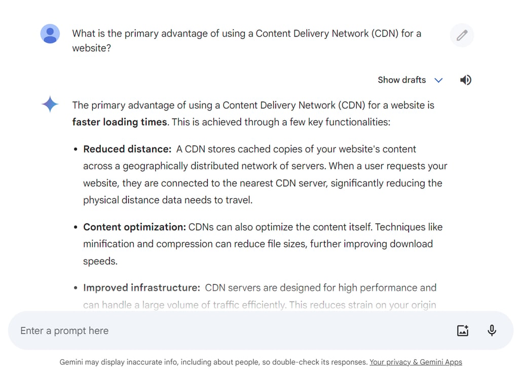 Example of a prompt that used the information retrieval technique