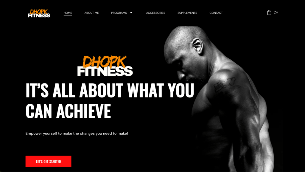 Dhopk Fitness landing page