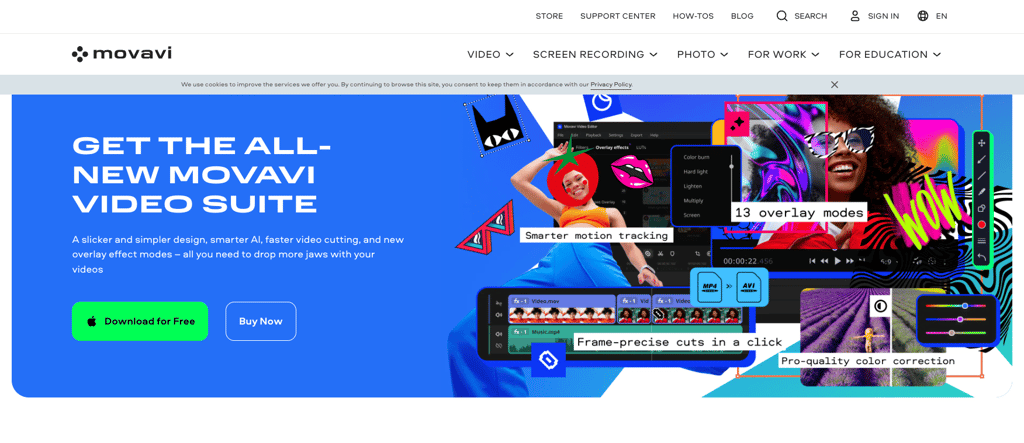 Movavi homepage