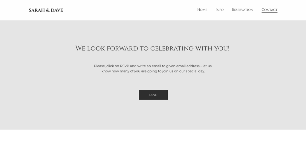 Example of a contact page