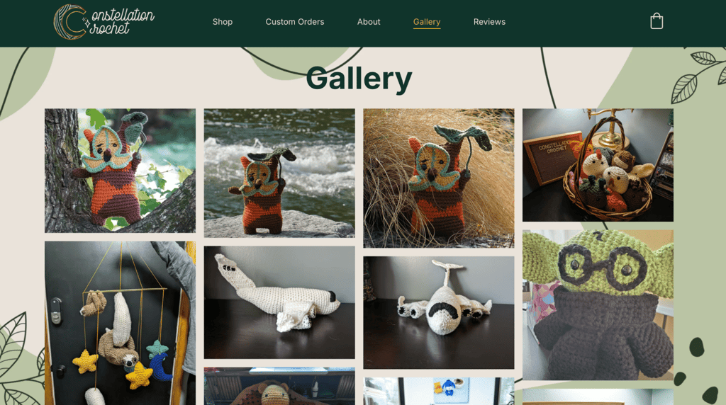 Constellation Crochet Gallery page