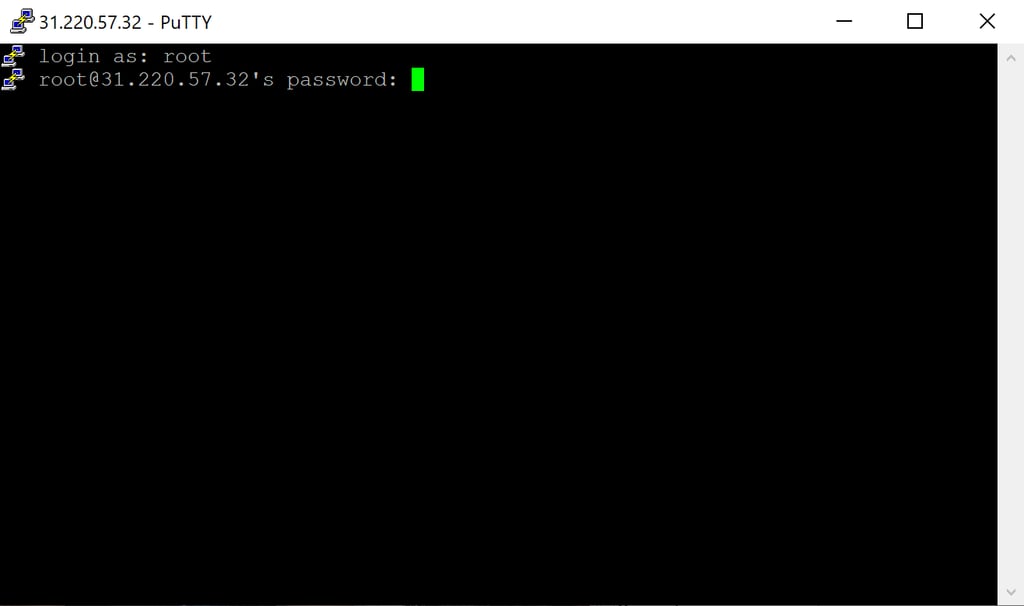 Connexion à votre serveur via PuTTY