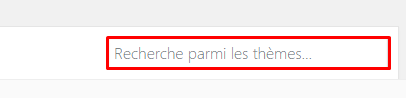 Rechercher parmi les th&egrave;mes pour installer un template WordPress