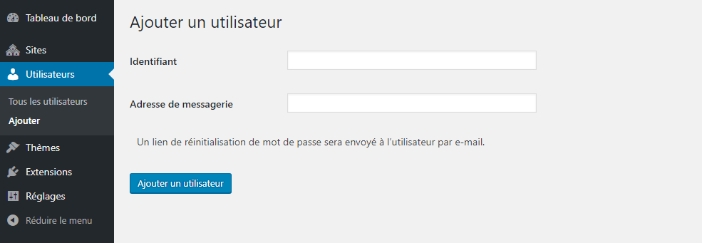 ajouter un utilisateur au r&eacute;seau