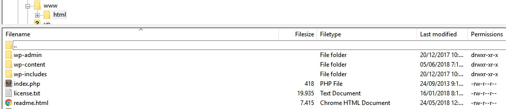 dossier racine sur ftp