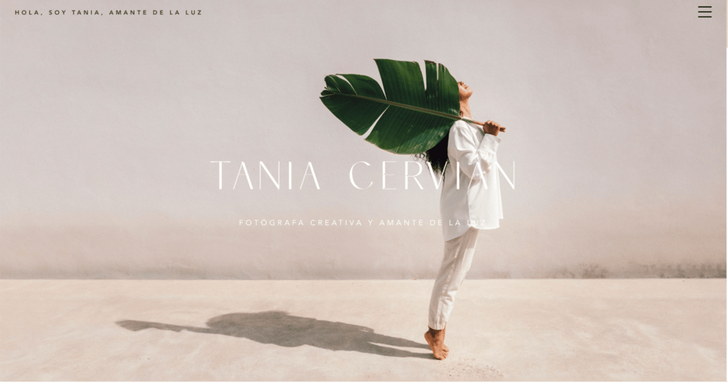 Page d'accueil de Tania Cervian